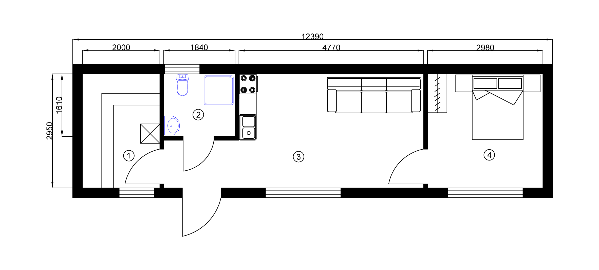 Gatavs mazēkas projekts ar saunu
