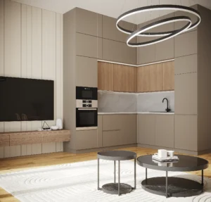 Koka karkasa privatmaja virtuve