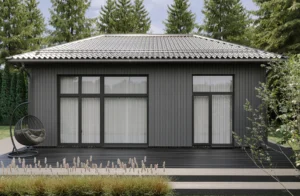 Koka karkasa privatmaja fasade