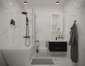 Koka karkasa privatmaja vannasistaba