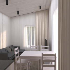 Gatavais mazēkas projekts moduļu māja